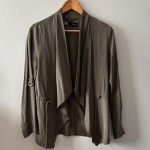 Zara Women's Olive DrappedJacket